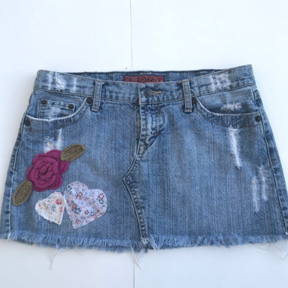 denim y2k skirt